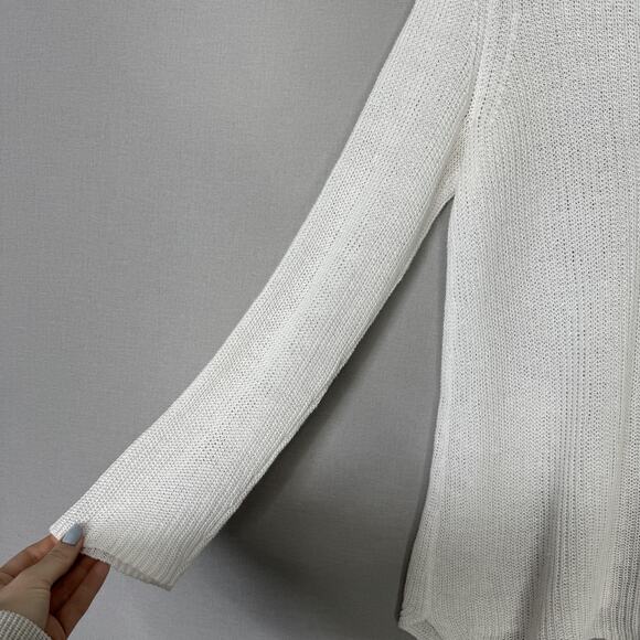 Eileen Fisher Sweater Womens Petite Small 100% Organic Linen V-Neck Knit Top - Picture 3 of 11